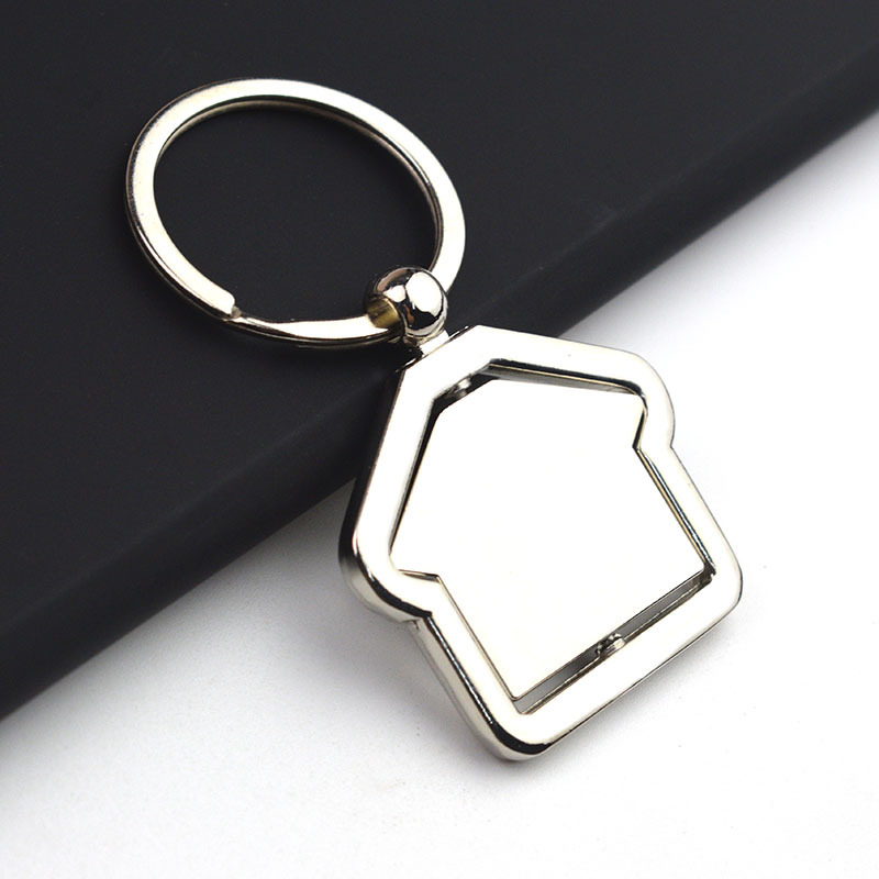 Real Estate Company Advertising Picture House Model Personalized House Key Chain Chain Can Be Engraved with Company Name Lolg Wholesale