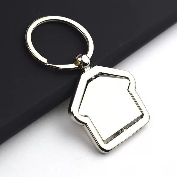 Real Estate Company Advertising Picture House Model Personalized House Key Chain Chain Can Be Engraved with Company Name Lolg Wholesale