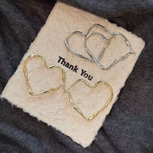Irregular Heart-shaped Ear Cuff for Women, Unconventional and Unique, Exaggerated and High-end, Square and Round Suitable for Your Personality Earrings