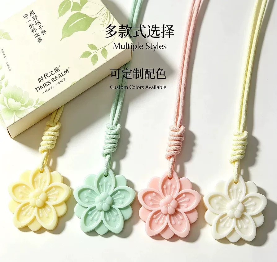 Gardenia Scented Wax Tablets for Wardrobes, Closets, and Bathrooms - Long-lasting Fragrance Hanging Ornament for Home Use, Flameless Diffuser, Gift Item