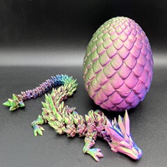 3d打印菠萝龙蛋摆件中国龙玩具仿真解压工艺品摆摊批发潮流玩具