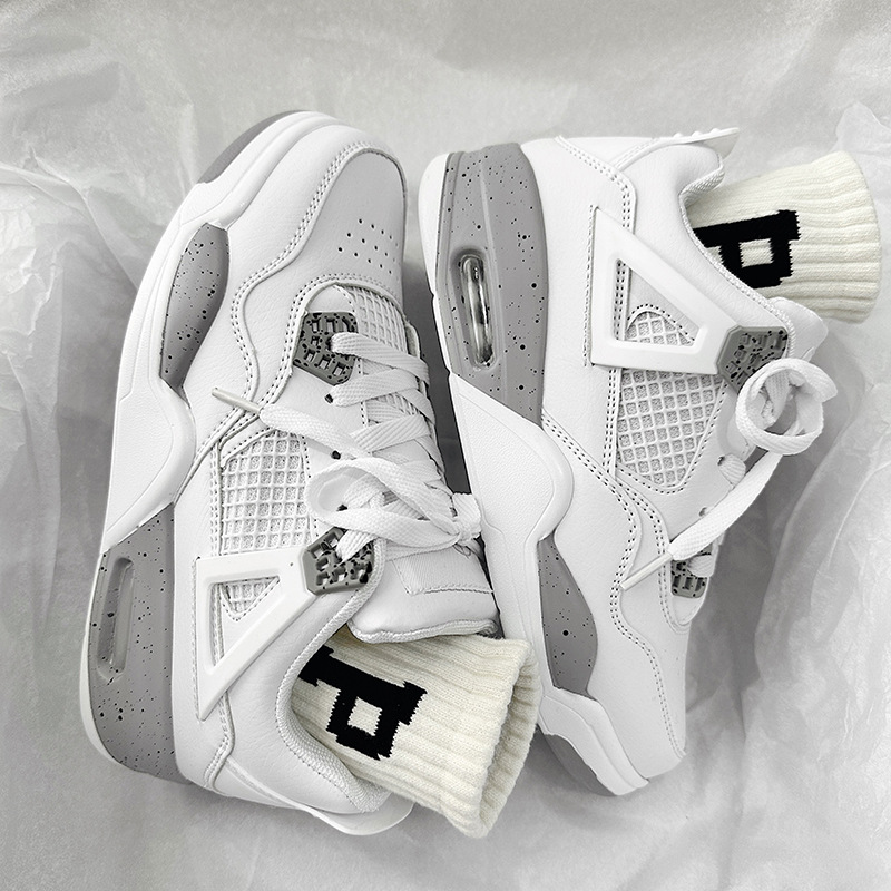 Shoes for men ins spring all-match white shoes dad shoes Hong Kong style casual student couple running air cushion sneakers