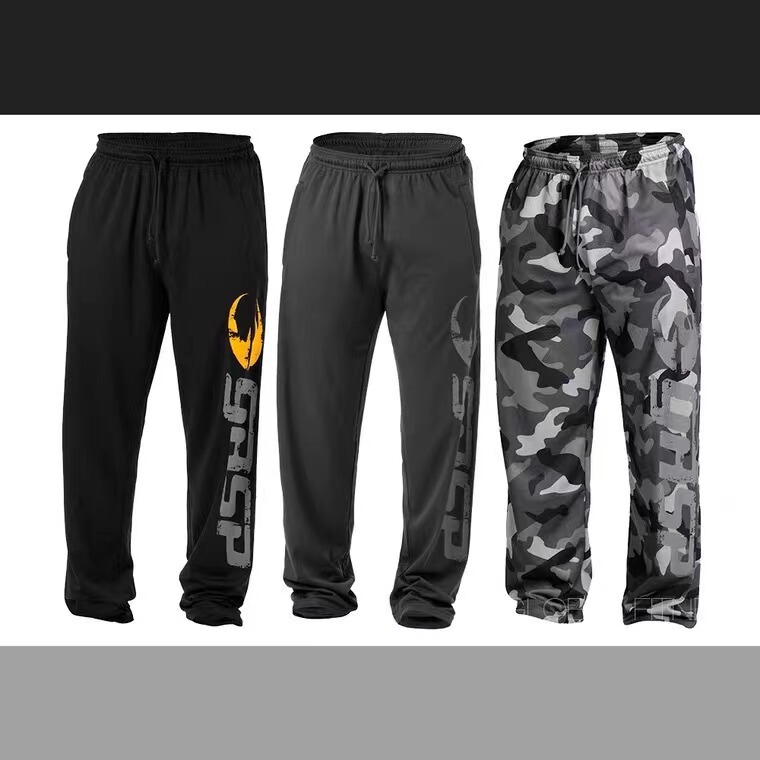 GASP Quick-drying European-size Sports Trousers Training Fitness Loosen Type Men's Straight Pants