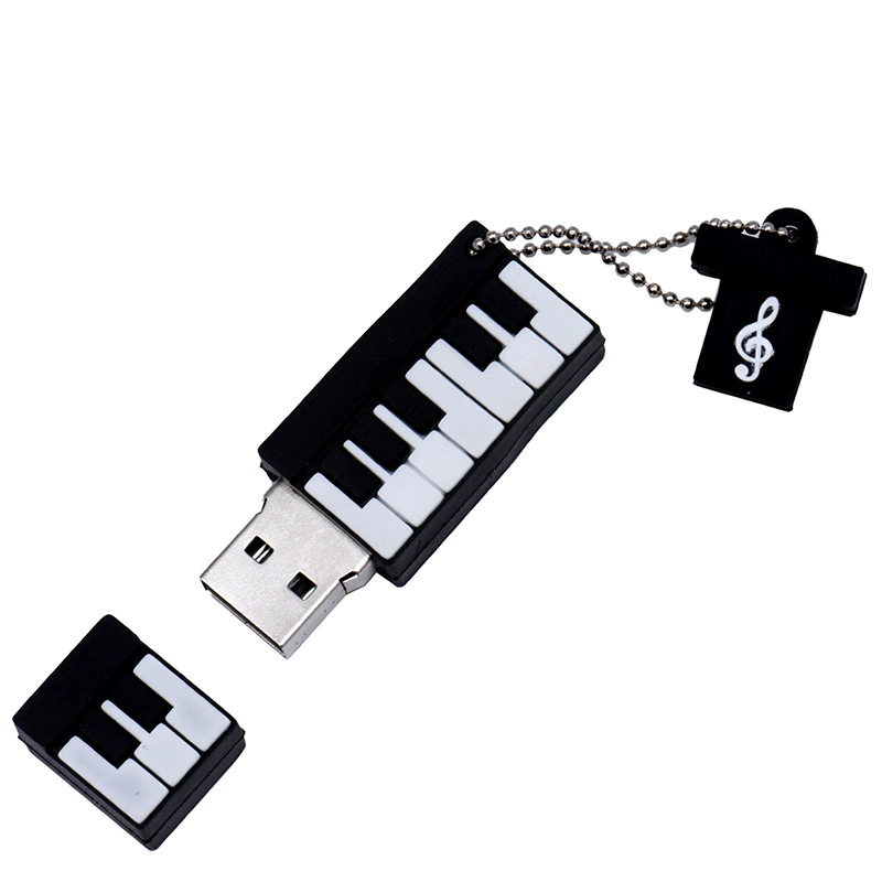 Мультяшные заколки, креативная USB-флешка, геометрический портативный музыкальный плеер, гитара PVC