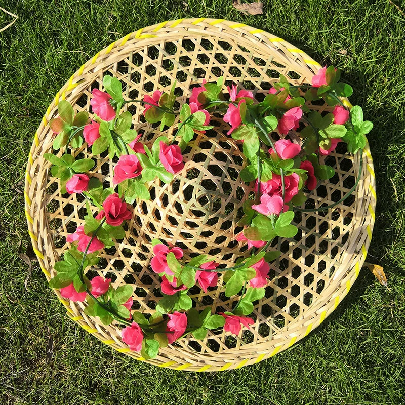 Танцевальная шляпа для взрослых, квадратный танец, белый реквизит для народного танца, красная бамбуковая танцевальная шляпа