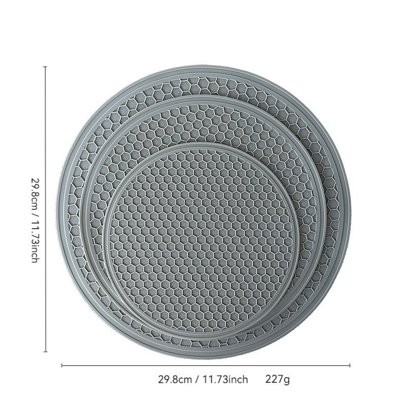almohadilla de aislamiento de silicona transfronteriza almohadilla de mesa de comedor resistente a quemaduras almohadilla de aislamiento de cocina de alta temperatura almohadilla de vapor de silicona redonda grande, mediano y pequeño