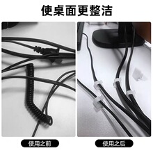 ⇔車載用免打孔理線器牆面貼無痕電線收納固定自粘卡扣網線走線神