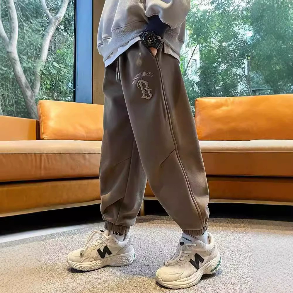 Весенние и осенние спортивные штаны для мальчиков 2024 новые детские осенние платья