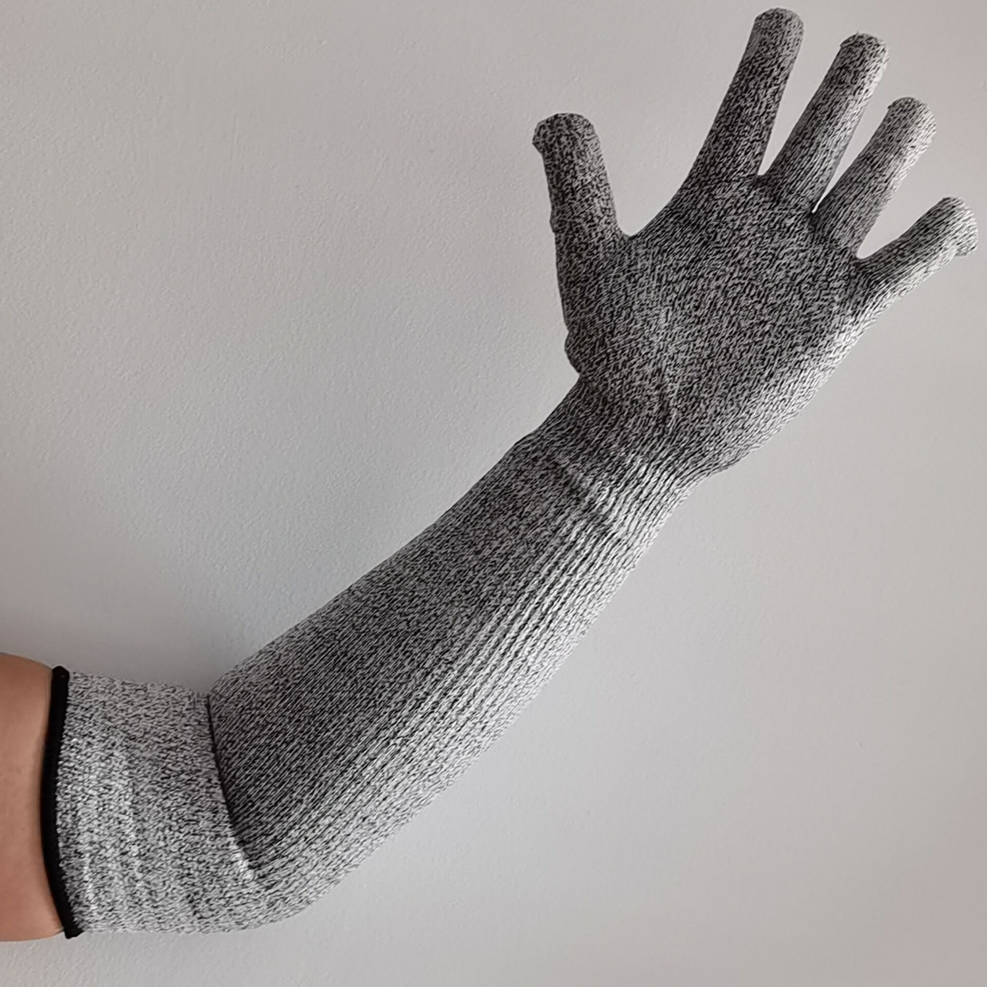 源头厂家现货5级加长款防割手套防砍护臂，防切割抗划伤手套