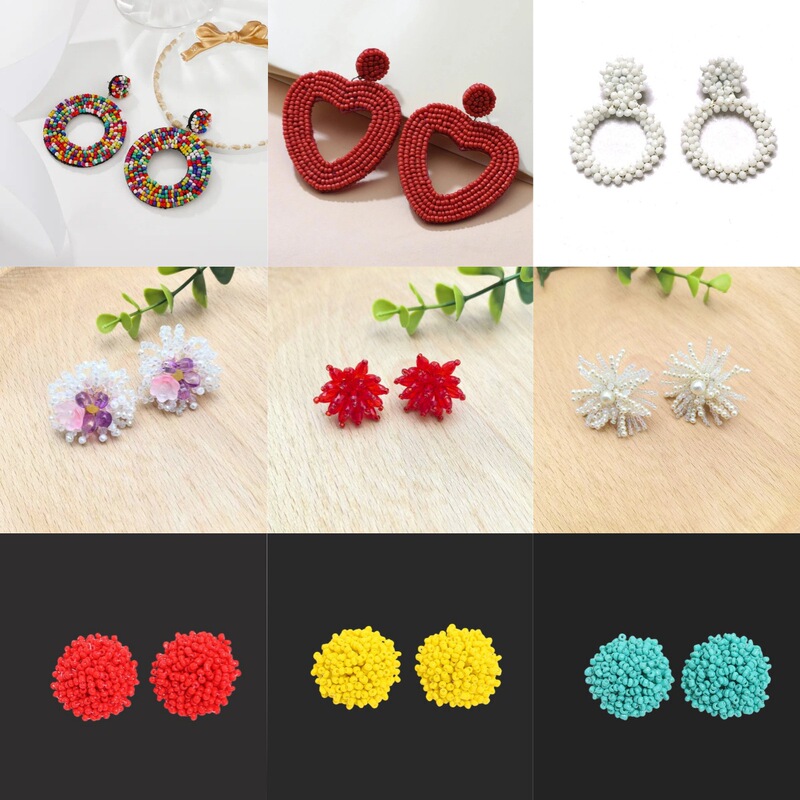 Fashionable Hot-Selling Women's Accessories Earrings, Bohemian Handmade Beaded Series, Personalized Creative Earrings