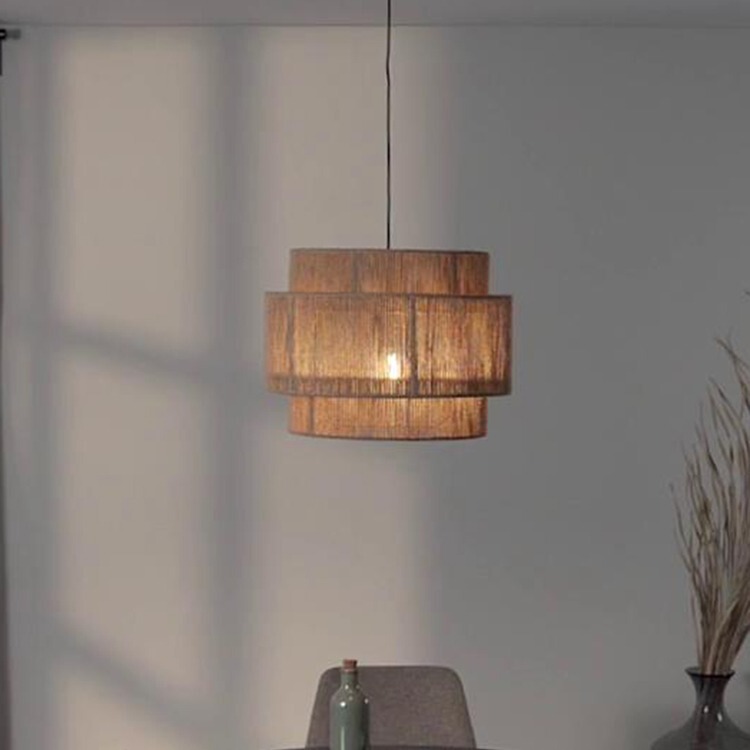 Japanese-style rope chandelier homestay living room bedroom dining room teahouse decorative lamp Zen retro creative hemp rope art lamp
