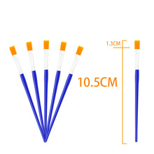 厂家直供10.5CM平头画笔尼龙毛颜料笔刷塑料杆子丙烯油画绘画刷