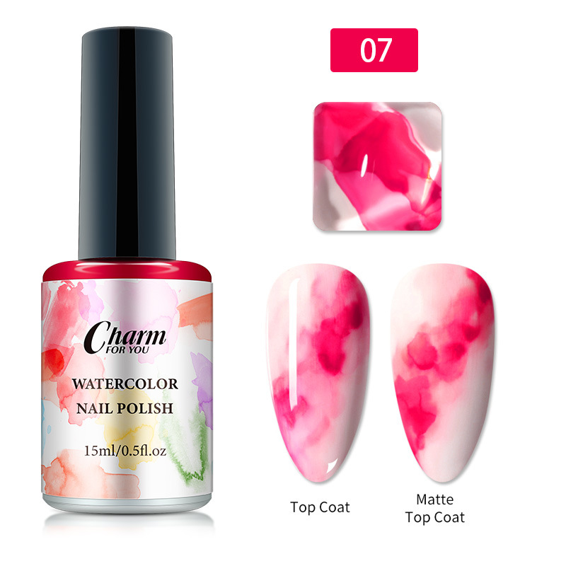 En stock al por mayor nuevas manchas de tinta japonesa líquido mágico color burbuja agua japonés esmalte de uñas pegamento gradiente uñas arte manchas líquido