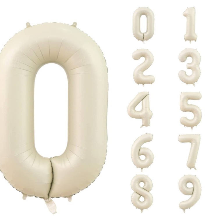 40 pulgadas digital de papel de aluminio globo vintage color leche blanco caramelo chocolate atmósfera globo decorativo