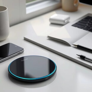 15W Mirror Mobile Phone Wireless Charger Qi Round Suitable for Huawei Apple 16 Wireless Charging Fast Charging Cross-Border