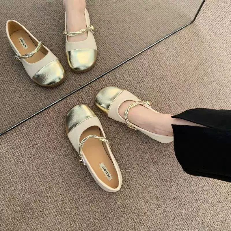 Женские туфли Doudou на плоской подошве, новинка весны и осени 2025 года, нежный стиль, вечерние, с легким ароматом, с неглубоким вырезом, женские туфли Мэри Джейн