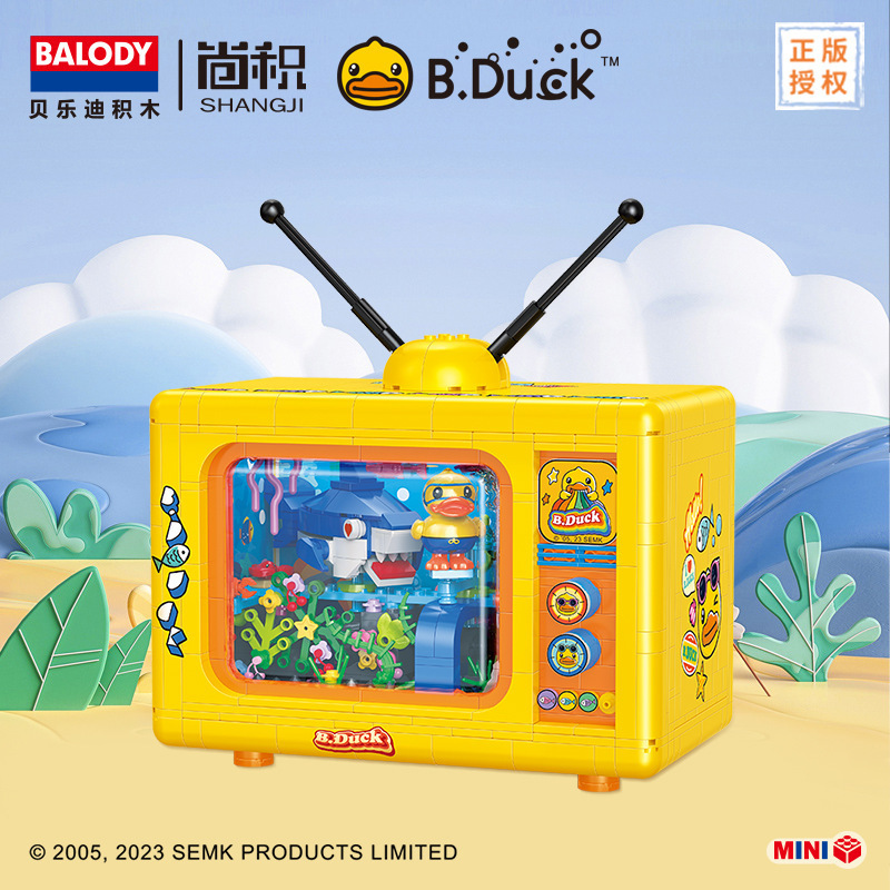 Belody 21082 Doraemon TV máquina del tiempo para niños puzzle ensamblaje juguetes para niños adornos de bloques