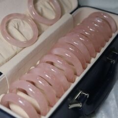 工場直販アイスクリスタルブレスレット天然ピンククリスタルハイビスカスストーン多用途ブレスレット卸売