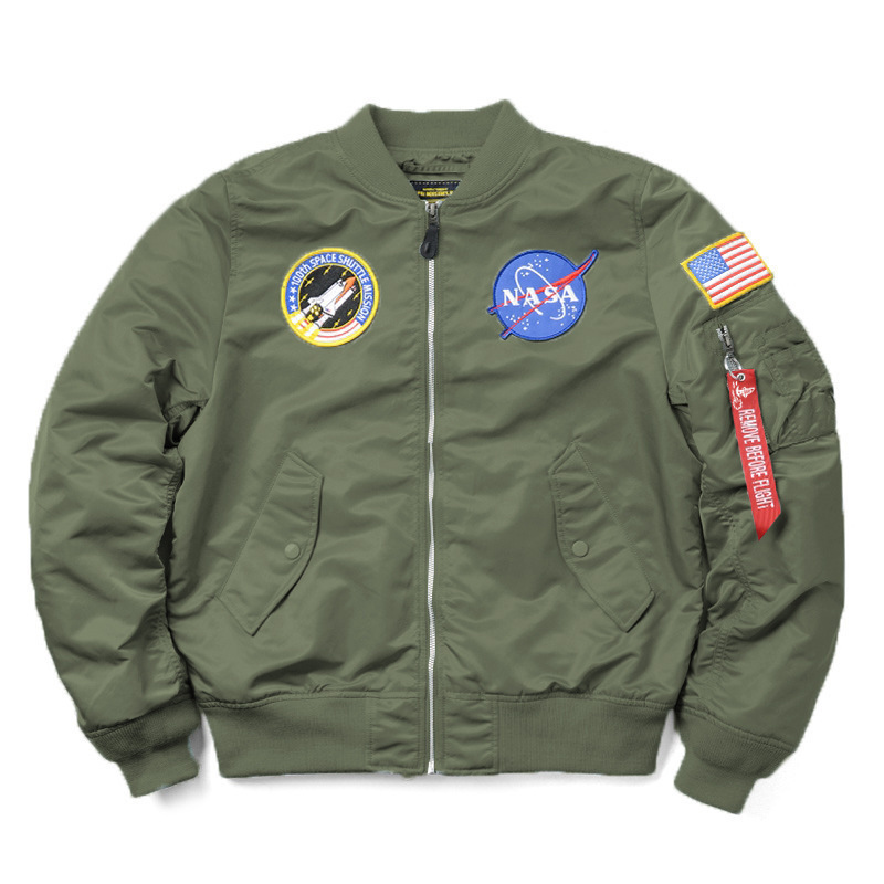 Primavera y otoño astronautas de la NASA chaqueta piloto de la Fuerza Aérea chaqueta de béisbol marca de moda MA - 1 chaqueta de pareja masculina de Estados Unidos