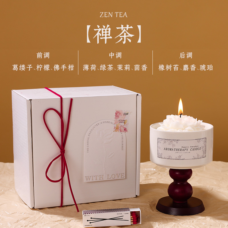七夕情人节浪漫山茶花香薰蜡烛送女生日礼物高级感香氛摆件伴手礼|undefined