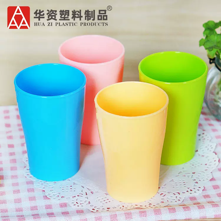 厂家批发简约塑料杯学生圆形彩虹无异味学生旅行漱口杯加厚可设计