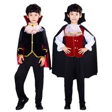 万圣节化妆舞会鬼衣衣服死神COS服装欧美风美式吸血鬼儿童表演服