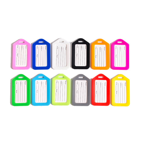 International baggage tag travel study PP suitcase luggage tag with LOGO for shipping and boarding name tag