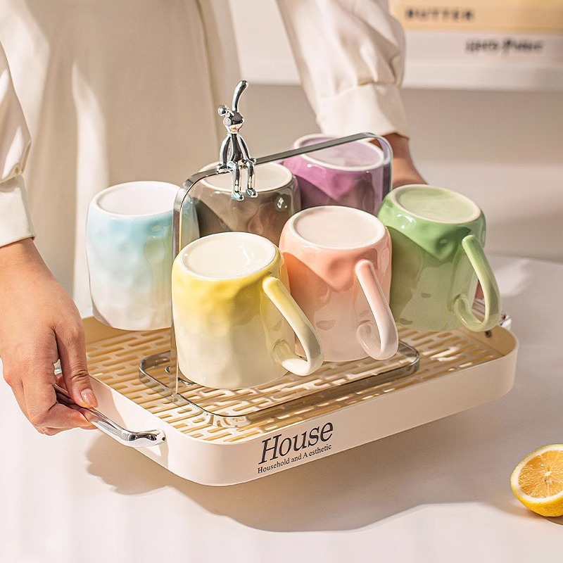 クリームスタイルカップセラミックマグカップイン高価値ドリンクカップホームガールズ新しいコーヒーカップギフト|undefined