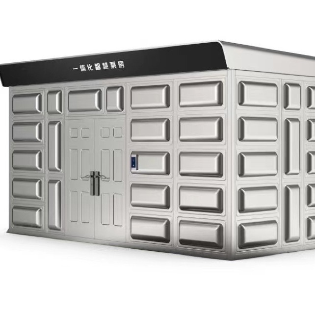 Caja de la casa de la bomba inteligente Suministro de agua del municipio integrado Contenedor de la casa de la bomba inteligente Varias especificaciones Caja de acero inoxidable