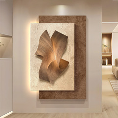 ログスタイルの抽象的な玄関ホール装飾画、シンプルな立体的な廊下通路吊り絵画、ハイエンドの質感の壁画