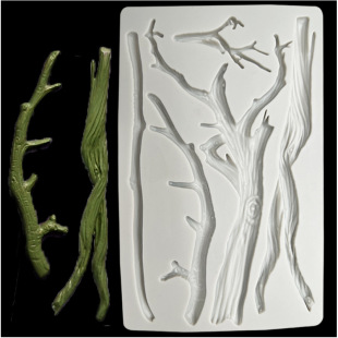 Branches Tree Stump Silicone Mold Fold Sugar Chocolate Cake Decorative Mold DIY Baking Mold