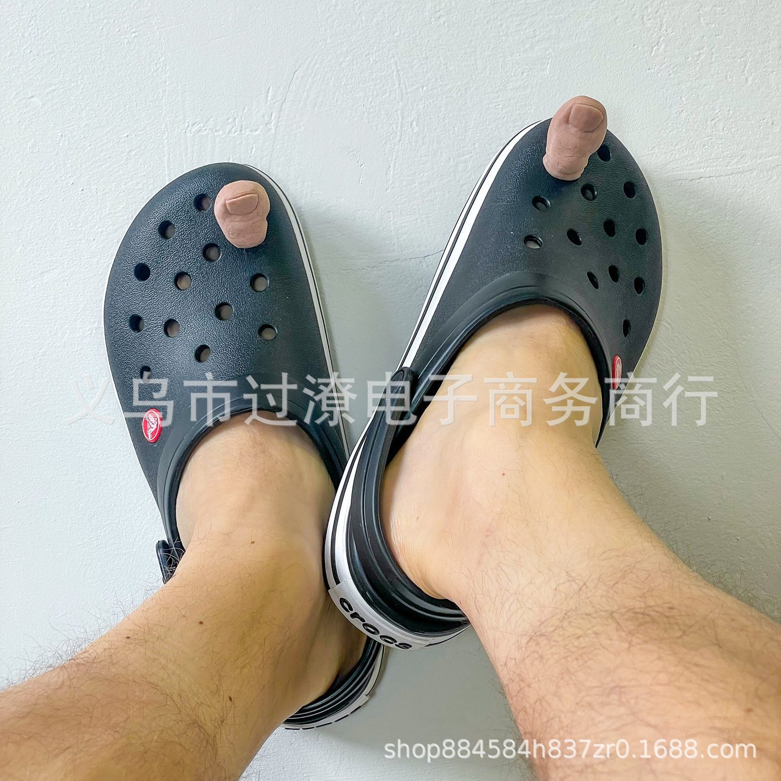 独立站 Big Toe Croc Charm 大脚趾鳄鱼吊饰鞋饰 搞怪洞洞鞋装饰