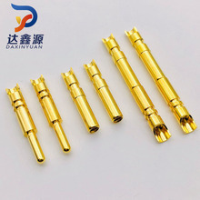 现货供应 铜针插针 医疗连接器2.4冠簧焊接端子公母铜针插针pin针