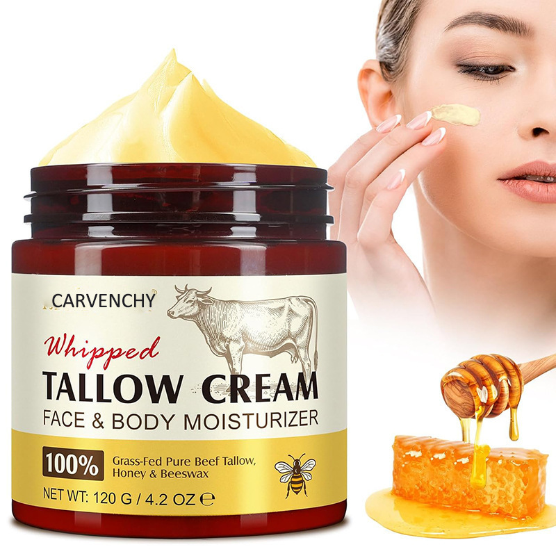 跨境爆款Beef Tallow Honey Cream黄油天然黄褐色保湿蜂蜜牛脂膏|undefined