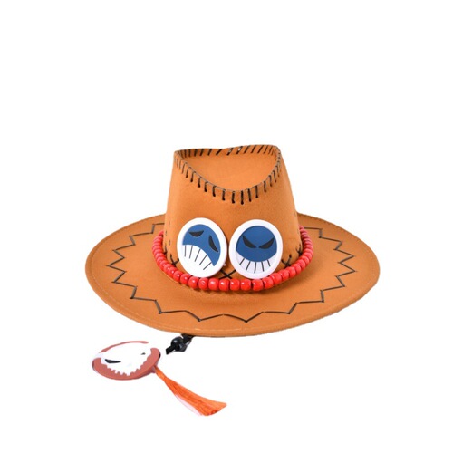 A stylish unisex pirate hat inspired by Luffy from One Piece, suitable for cosplay, denim, and sun protection.