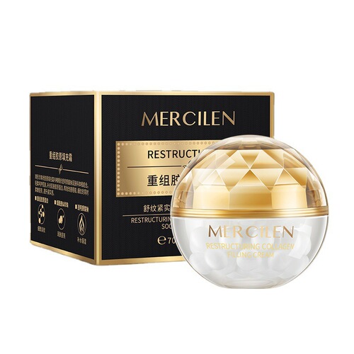 Meng Xilan Restructured Collagen Filling Cream 70g Firming and Diminishing Fine Lines Moisturizing and Nourishing Niacinamide Essence Cream