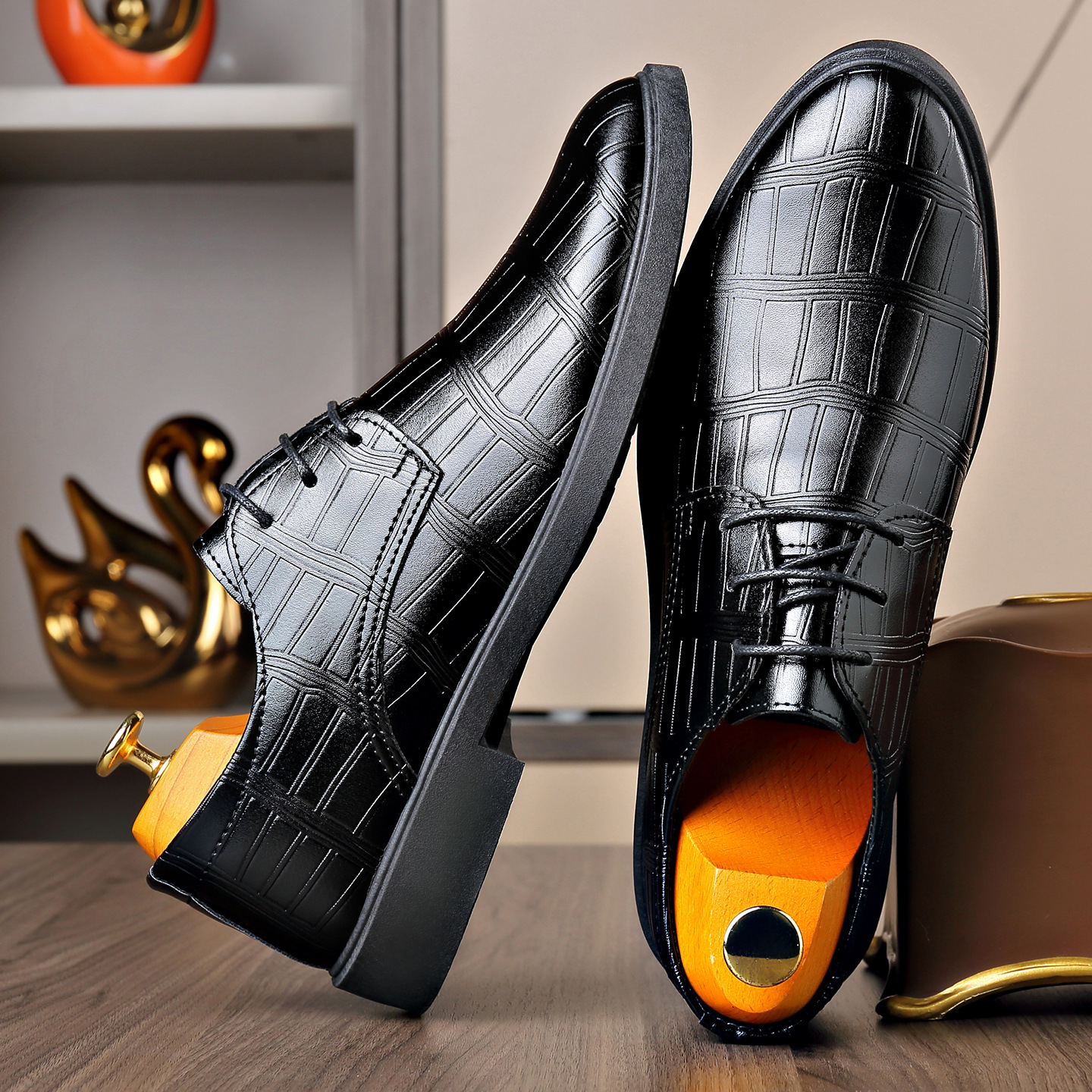 Primavera y otoño británicos lazos de negocios zapatos de cuero para hombres zapatos al por mayor zapatos casuales zapatos de cuero para hombres image 3