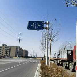 高速公路单悬交通标志杆 道路悬臂F型杆标志牌立柱 指示牌杆实厂