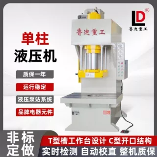 鲁迪重工100T单臂校直液压机 单柱式工件校形机 五金金属整形压力