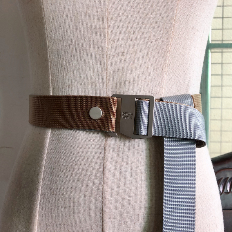 Fashion Solid Color Alloy Woven Fabric Unisex Woven Belts display picture 1