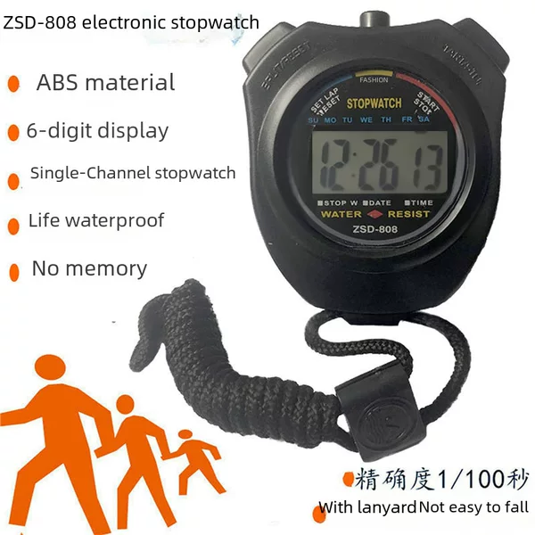 Positive speed up stopwatch ZSD-808 double channel stopwatch/professional sports stopwatch/multi-function electronic timer