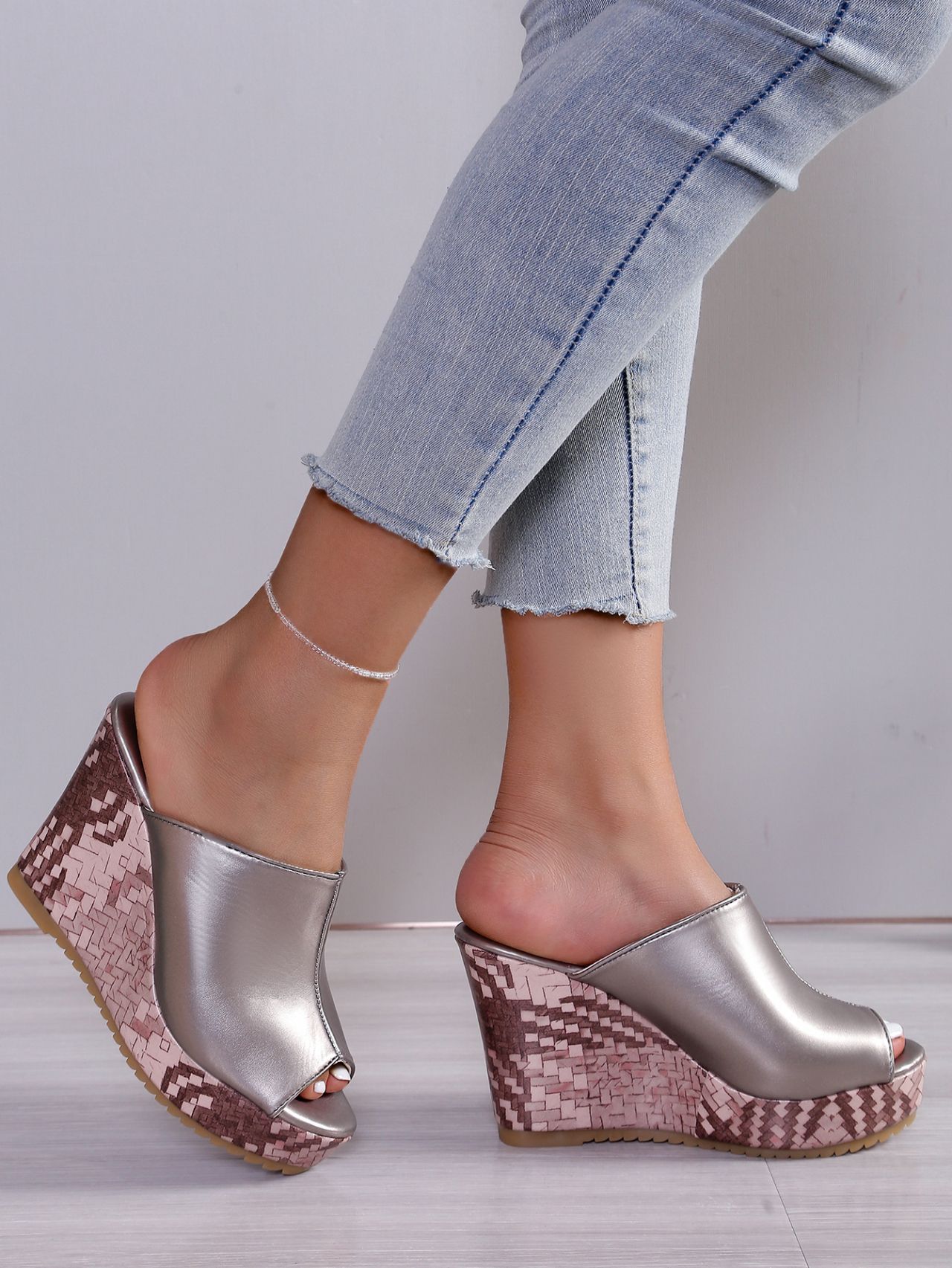 Women's Platform Wedge Sandals Peep Toe Open Toe Plus Size Thick Soled Sandals For Outdoor Wear Summer New Style_vogvips.com
