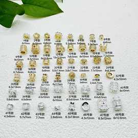 铜镀厚银保色镶锆石桶珠隔珠diy手串隔片锁骨链吊坠手链配饰材料