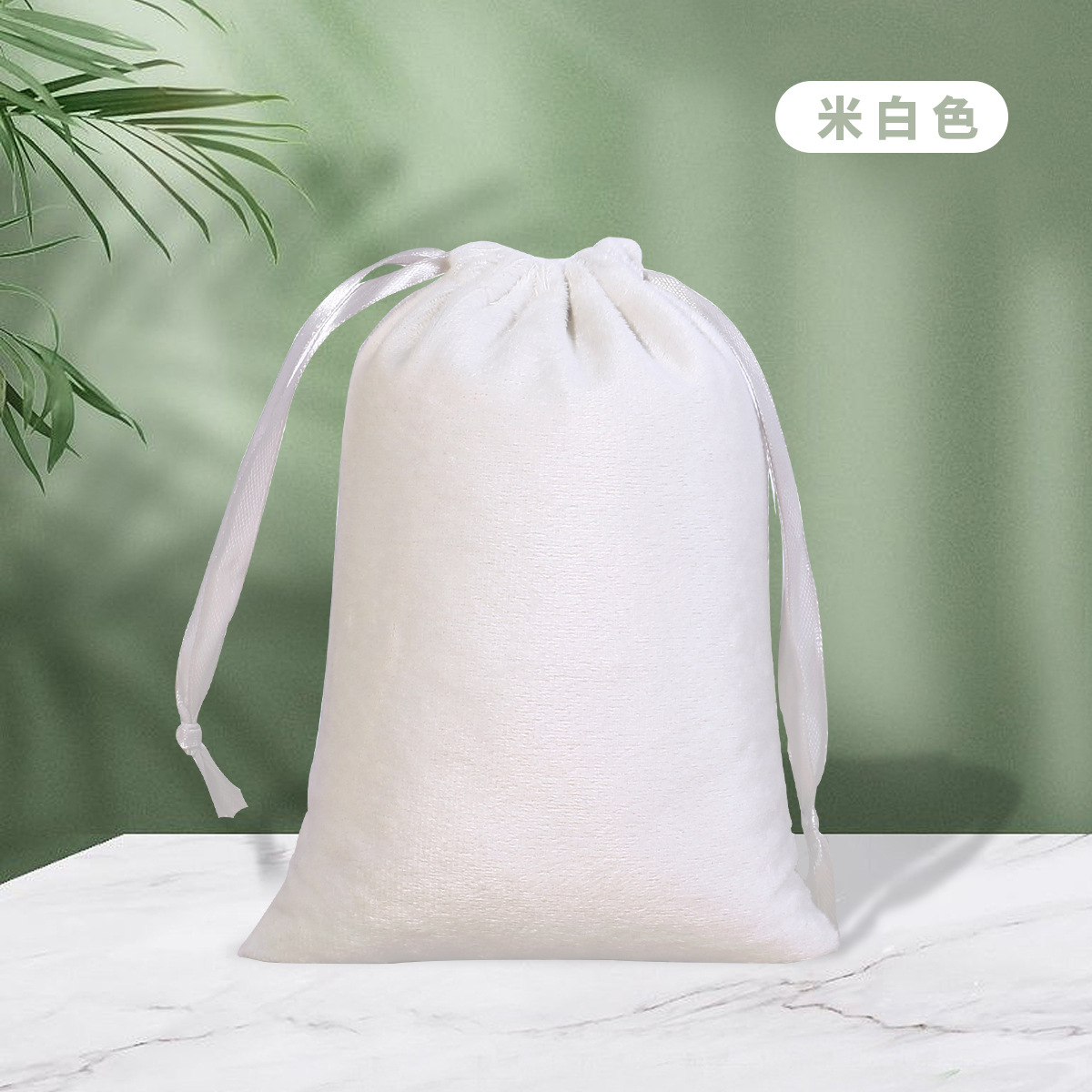 Bolsa de franela con cordón, auriculares, bolsa de embalaje de joyería, bolsa de tela de almacenamiento de joyería, bolsillo con cordón de franela negra al por mayor