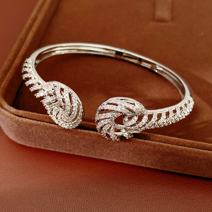 18k oro real electrolito de piedra de silicio distorsionado patrón de apertura pulsera de personalidad pulsera de lujo ligera nicho joyas de alta calidad