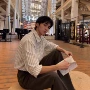 长袖条纹新款宽松衬衫