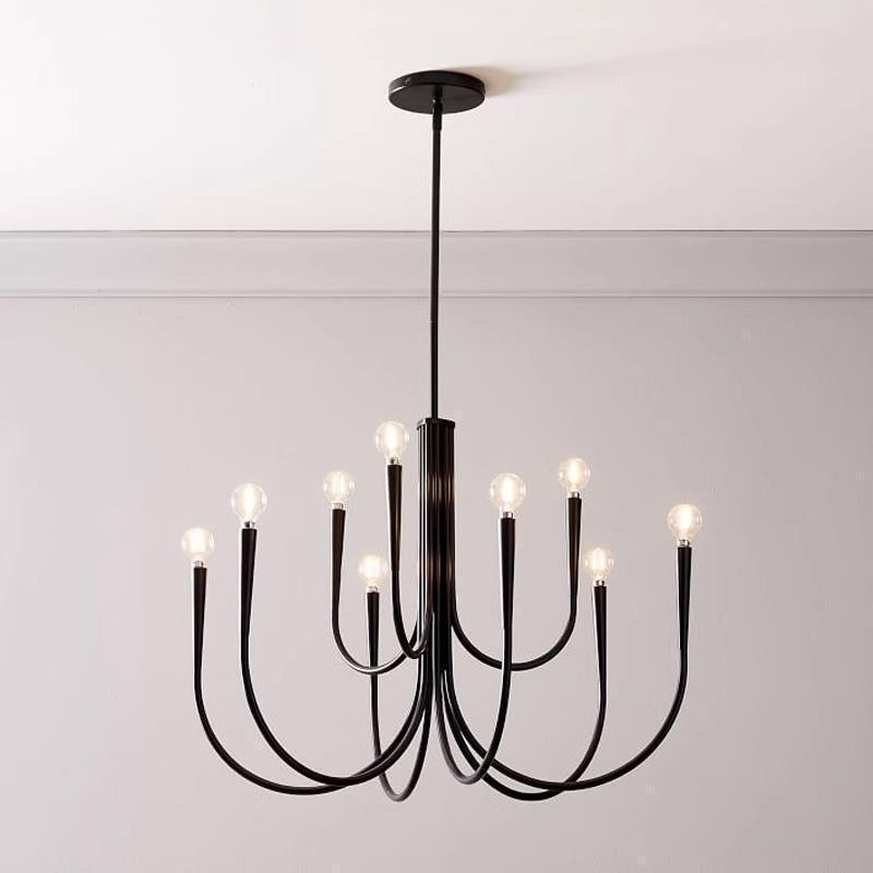 Iluminación principal de la sala de estar nórdica estilo antiguo lujo ligero estilo francés retrógrado diseñador de dormitorio vela de comedor candelabro hierro