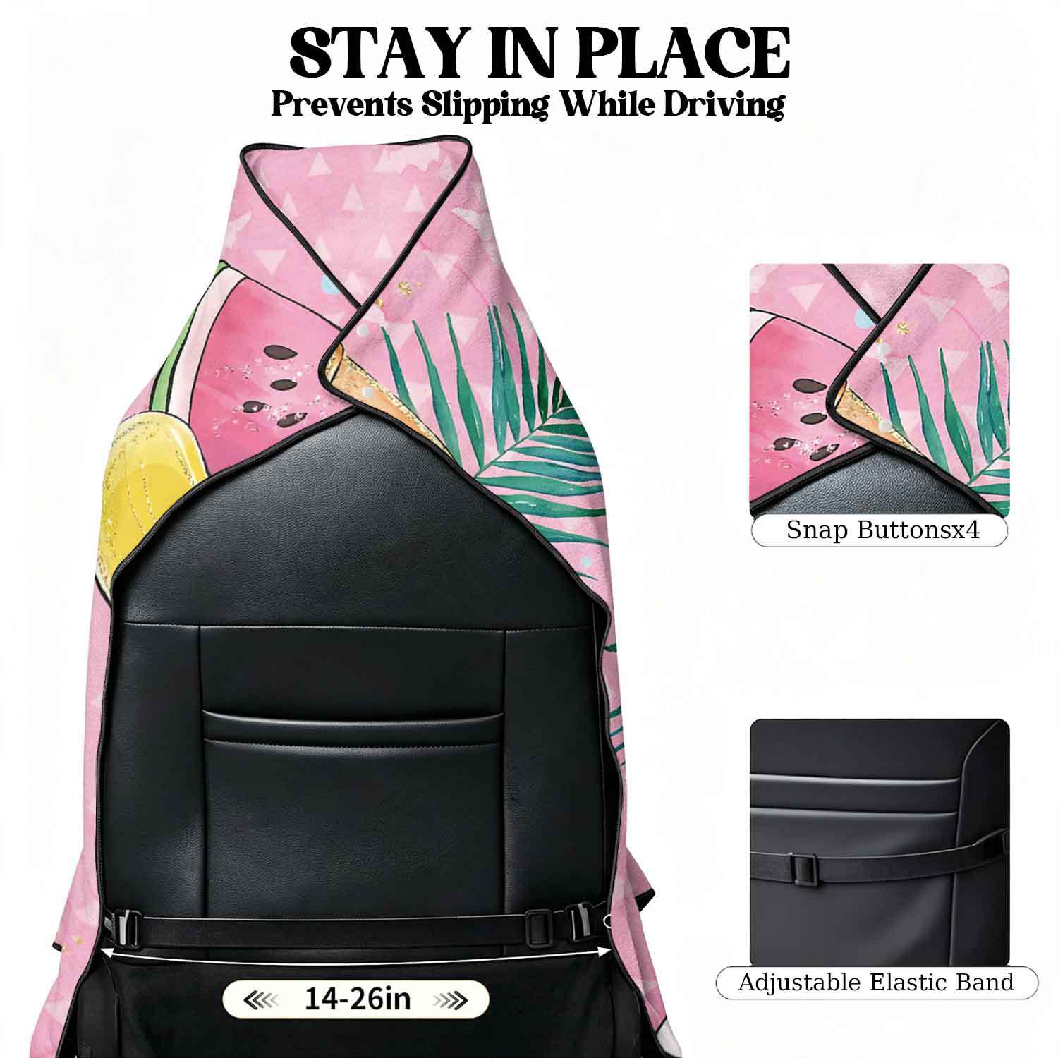 Printed bath towel and car seat cover 2-in-1, ultra-fine fiber outdoor beach and car dual-use universal seat cushion