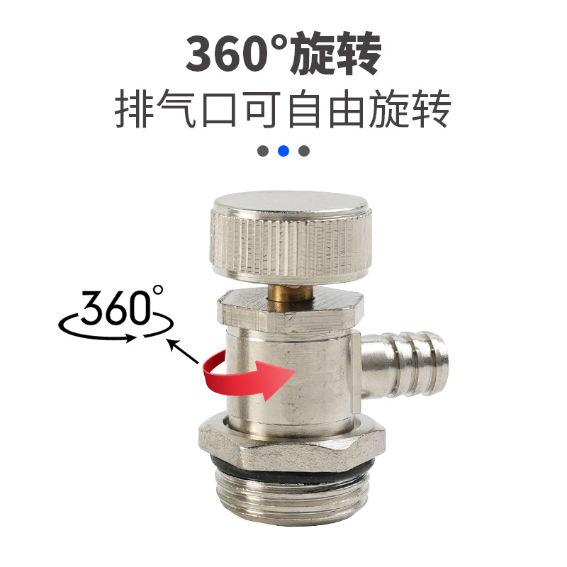 4 minutos 6 minutos 1 pulgadas de cobre mango de cobre todo cobre mano tornillo válvula de escape de aire puede 360 ° rotación cuerpo de válvula grande al por mayor