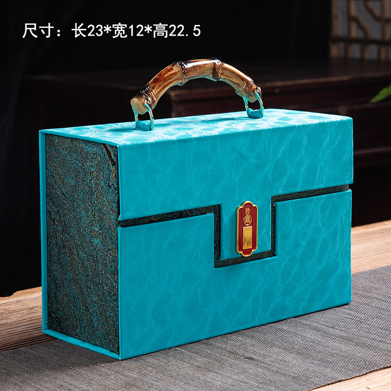 Dot tea set gift box packaging tea pot packaging box gift packaging mug box gold silk bright surface